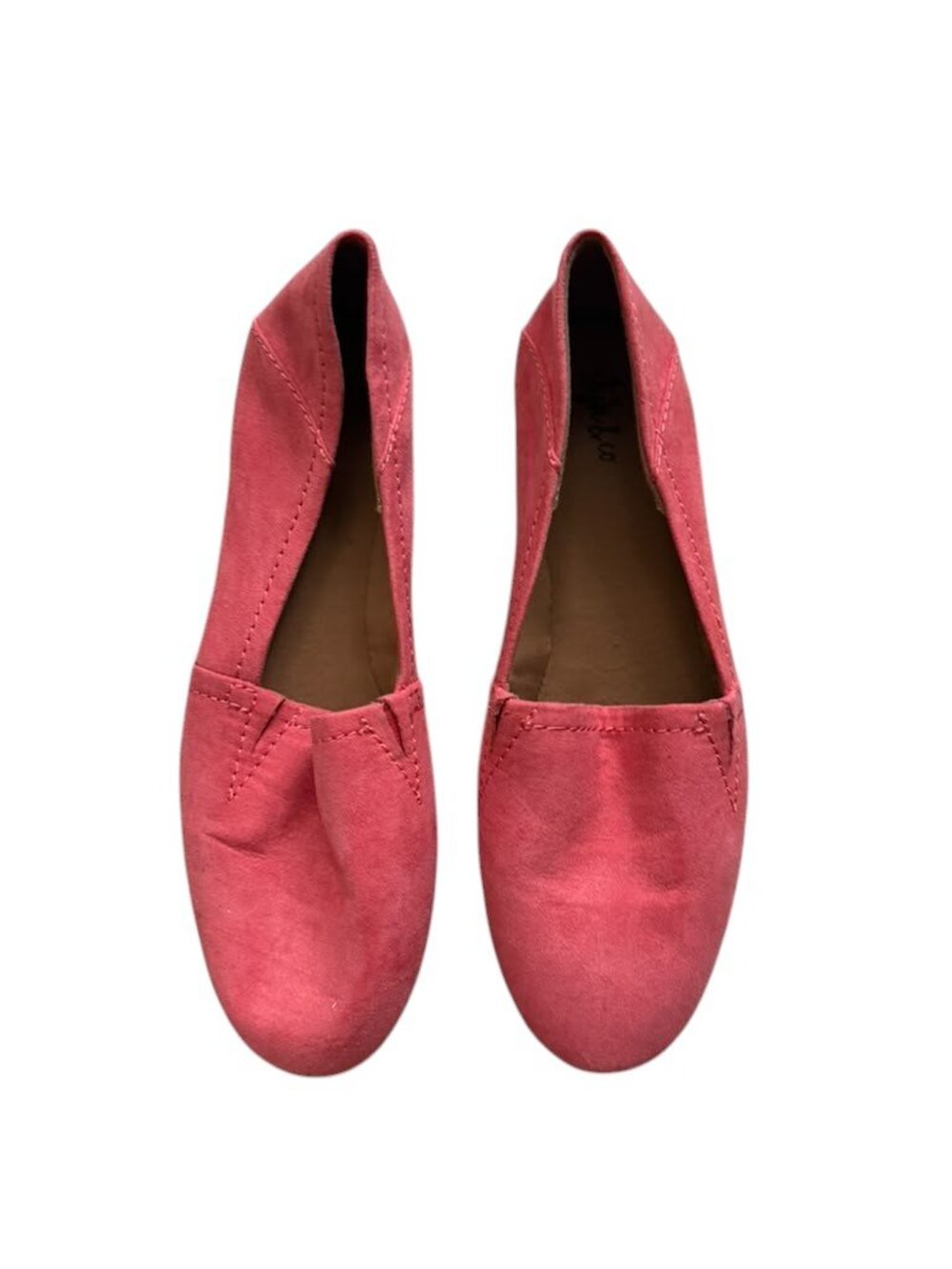 Style & Co Womens Size 7 Coral Pink Slip On Loafers Flats Casual Shoes New.